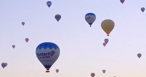 Amazing visual show, view, experience. Flight hot air balloons in Cappadocia Stock Footage 227796081