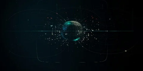 Amazing VR 360 3D Animation of Global Network Wrapping Arround Planet Earth Stock Footage 114668071