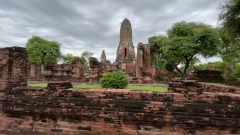 Amazing Wat Phra Ram Stock Footage 207990080