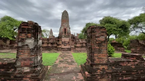 Amazing Wat Phra Ram Stock Footage 207990091