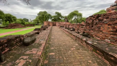 Amazing Wat Phra Ram Stock Footage 207990097