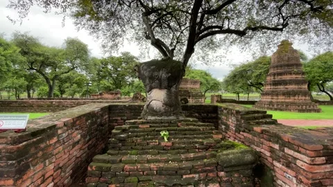 Amazing Wat Phra Ram Stock Footage 207990225