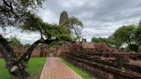 Amazing Wat Phra Ram Stock Footage 207990256