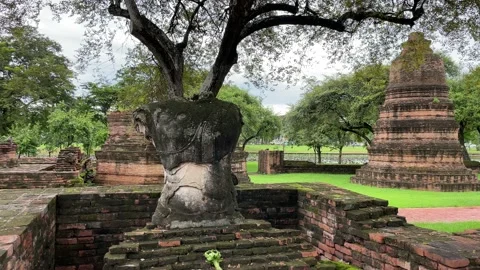 Amazing Wat Phra Ram Stock Footage 207990334