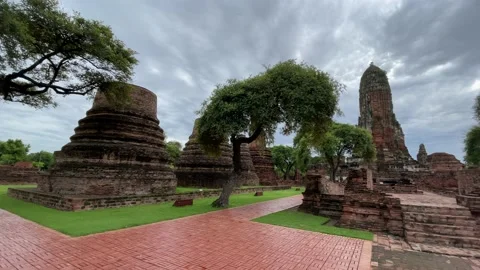 Amazing Wat Phra Ram Stock Footage 207990344