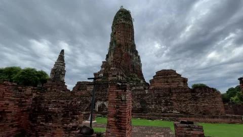Amazing Wat Phra Ram Stock Footage 207990347