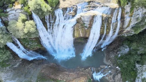 Amazing waterfall aerial view Stock Footage 240747599