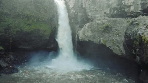 Amazing waterfall on Bali Stock Footage 90479588
