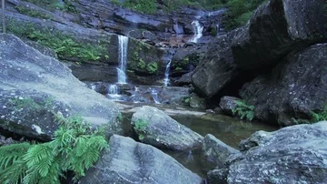 Amazing waterfall in Blue Mountain Stock Footage 85641535