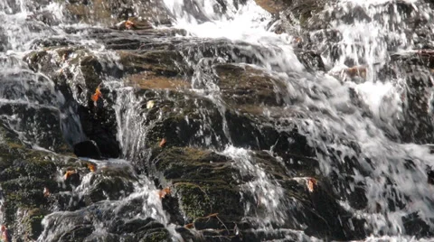 Amazing Waterfall closeup over rocks Video stock 32015087