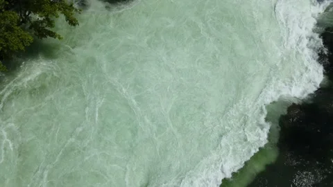 Amazing WaterFall in Lake Stock Footage 187685949