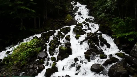 Amazing waterfall in the mountains. Stock Footage 167905000