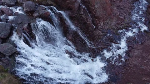 Amazing waterfall of Teriberka Stock-Footage 220533757