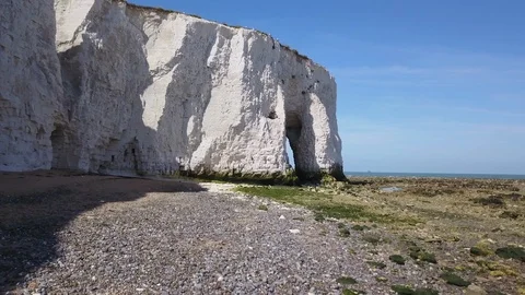 Amazing White Cliffs of Botany Bay, Broadstairs Stock Footage 100370003