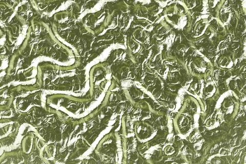 Amazing yellow liquid shining raw metal ruffle computer graphics texture or Stock-Illustration
