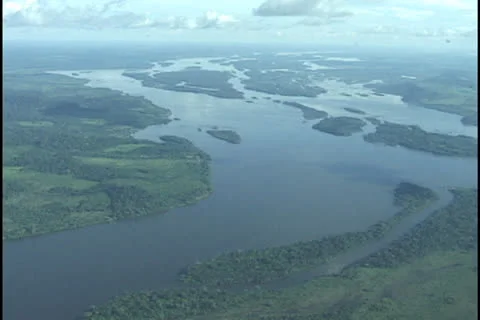 Amazon aerial Xingu river Stock Footage 24235107