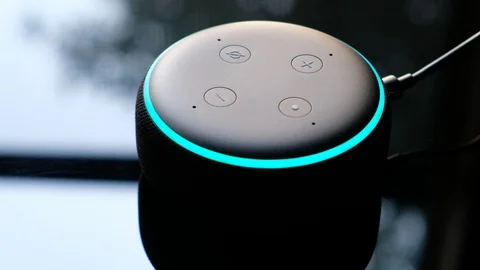 Amazon Alexa Dot Stock-Footage 106255321