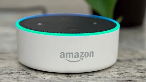 Amazon Alexa Echo Dot  Circa 2018 Stock-Footage 92870142