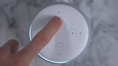 Amazon Alexa Echo Dot Increasing Volume. Stock Footage 107080051