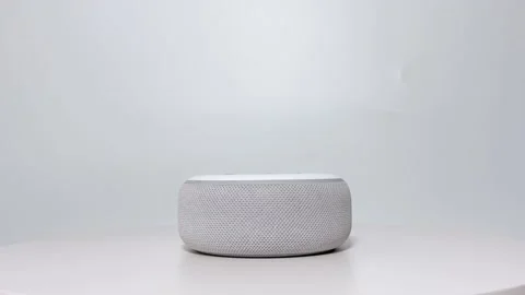 An Amazon Alexa on a white background. Stock Footage 201640891