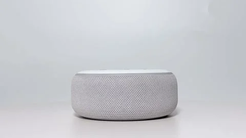 An Amazon Alexa on a white background. Stock Footage 201640904