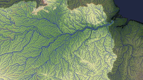 Amazon Basin, animated satellite image Video stock 178482726