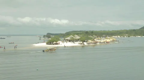 Amazon-Brazil-alter-do-chao-para-santarem-turism-beach Stock Footage 30599754