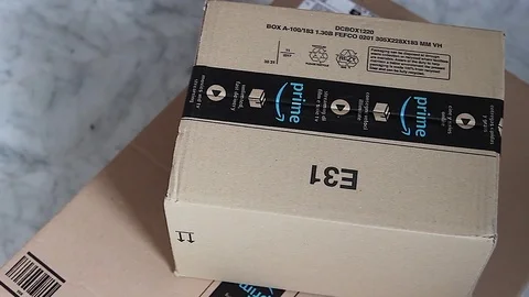 Amazon Cardboard Boxes Stock Footage 85354433