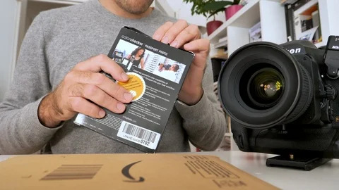 Amazon Cardboard envelope with Pantone X Rite Color Checker Stock Footage 116885186