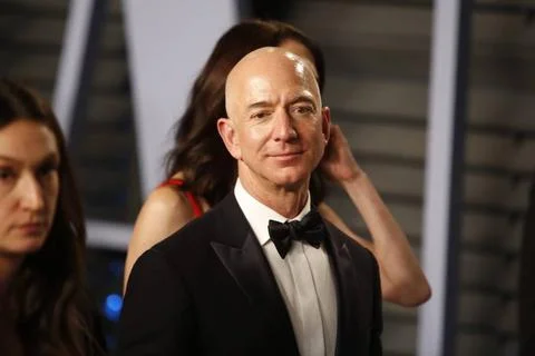  Amazon CEO Jeff Bezos attends the Vanity Fair Oscar Party at Wallis Annen... Stock Photos