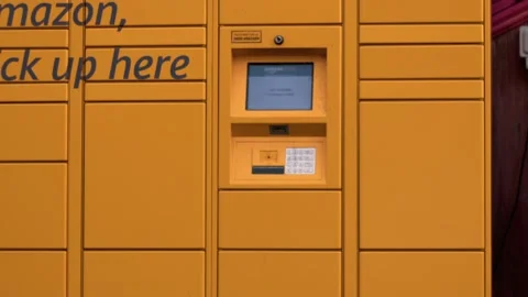 Amazon collection locker point Stock Footage 228219096