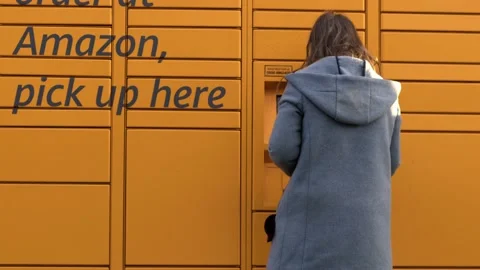 Amazon collection locker point Stock Footage 228583974