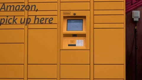 Amazon collection locker point Stock Footage 228990894
