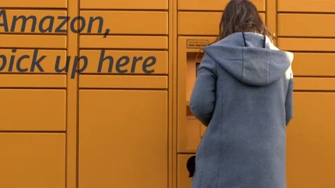 Amazon collection locker point Stock Footage 230141644