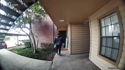 Amazon Delivery Driver Throws Package, Arlington, Texas, USA - 10 Dec 2021 Stock Footage 205410537
