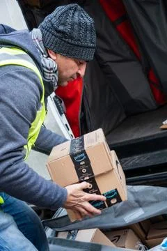 Amazon delivery Stockfoto's