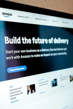 Amazon delivery service partner program building business opportunity 库存照片