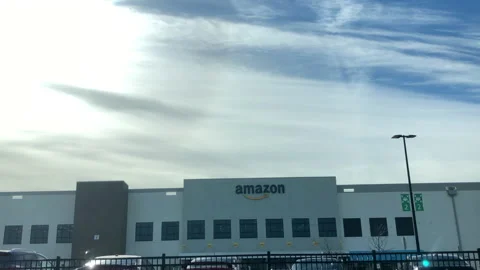 Amazon Distribution Center Exterior. Drive By Stock Footage 231588501
