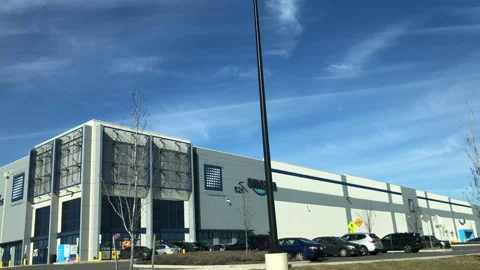 Amazon Distribution Center Exterior. Drive By Stock Footage 231588960