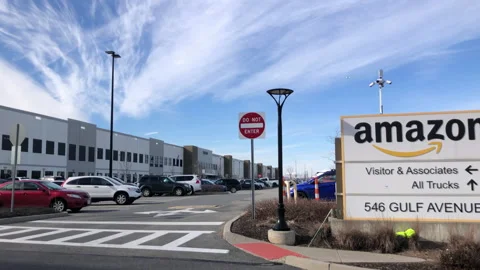 Amazon Distribution Center Exterior. Stock Footage 231588272