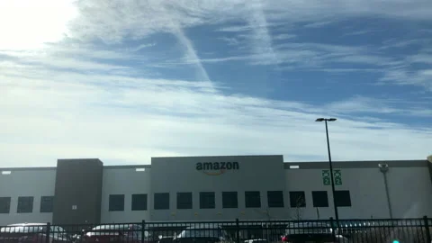 Amazon Distribution Center Exterior. Moving Shot Stock Footage 231589279
