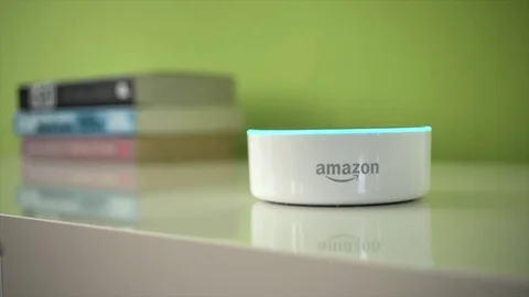 Amazon Dot Activates Its Light Stock Footage 89620278