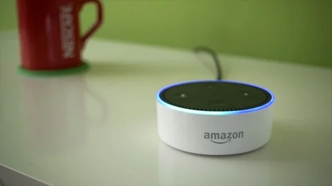 Amazon Dot Activates Its Light Stock Footage 89622827