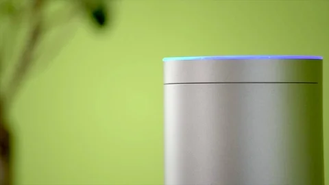 Amazon Echo Activates It's Light Stock Footage 90767735