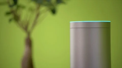 Amazon Echo Activates It's Light Stock Footage 90768287