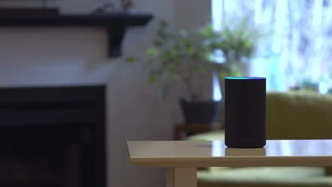 Amazon Echo in use Stock Footage 102192272
