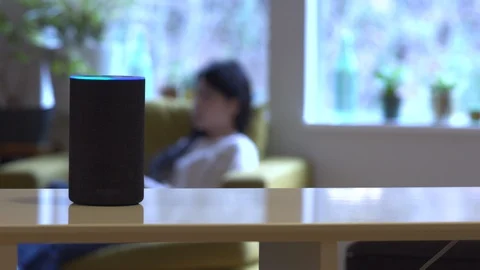 Amazon Echo in use Stock Footage 102192927