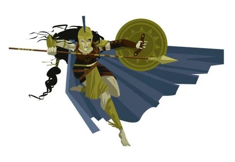 Amazon female warrior 스톡 일러스트
