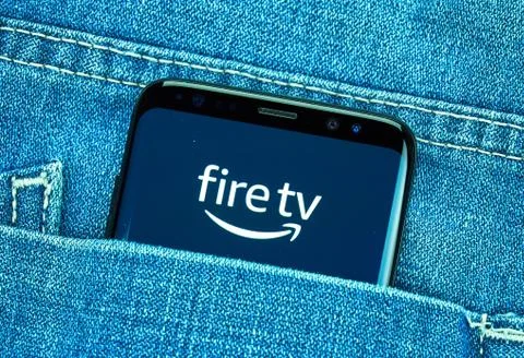Amazon Fire TVmobile app on Samsung s8. Stockfoto's