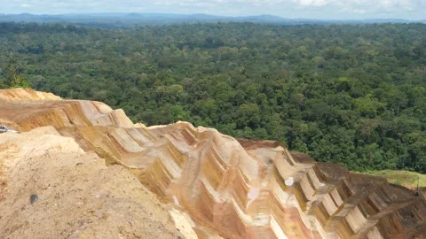 Amazon Forest Amazonia Deforestation Mining Open Pit Brazil Stock Footage 154807874